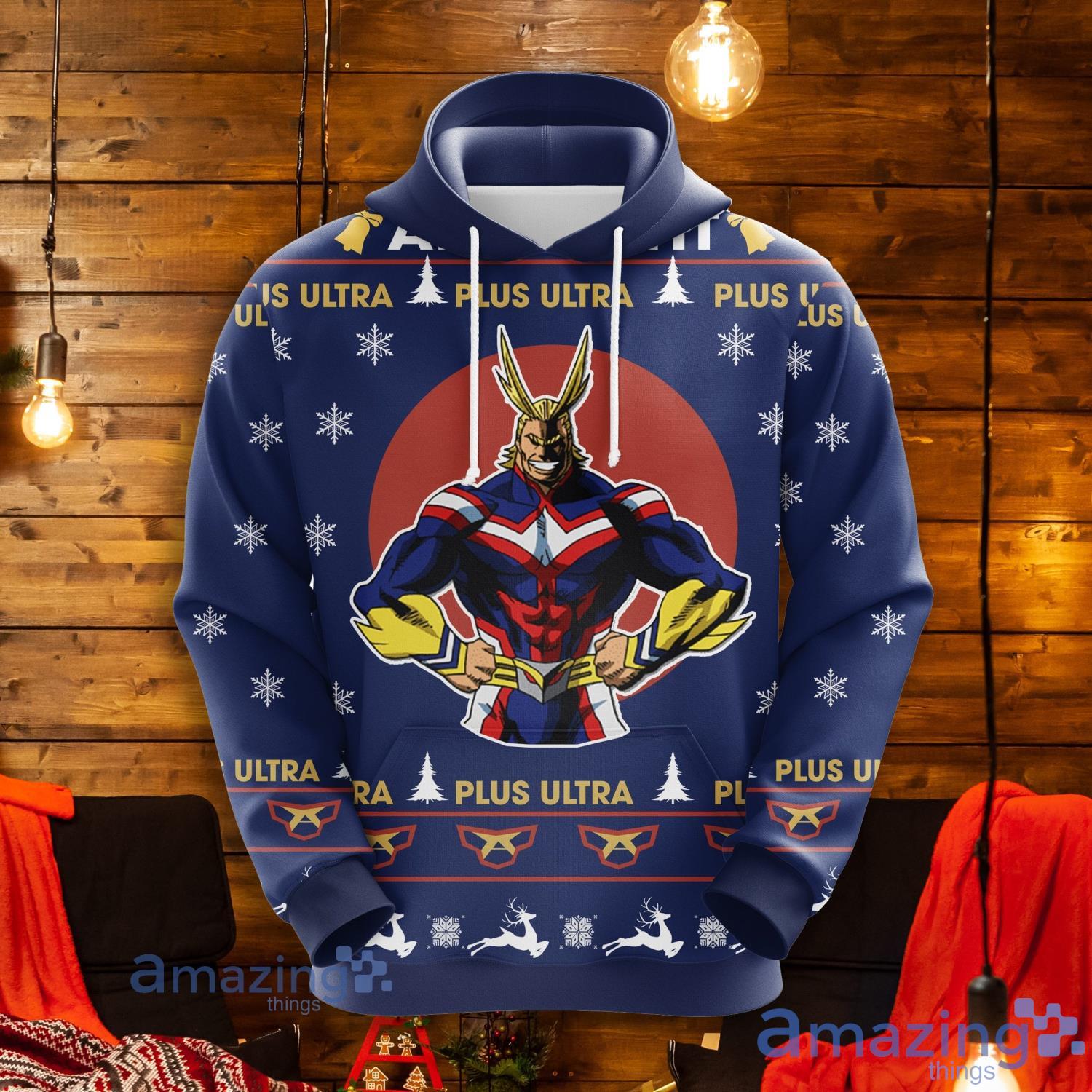 MY HERO ACADEMIA All Might Ugly Christmas Pullover Hoodie MY HERO ACADEMIA All Might Ugly Christmas Pullover Hoodie