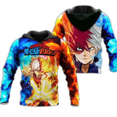 MY HERO ACADEMIA Shoto Todoroki Fire Ice Pullover Hoodie
