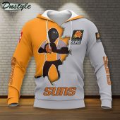 NBA Phoenix Suns White Yellow Mascot Scratch Pullover Hoodie