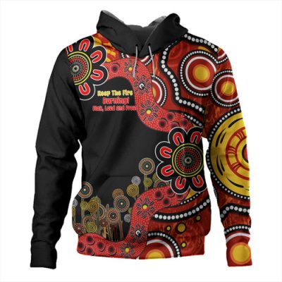 Australia Hoodie Aboriginal Indigenous Naidoc Week Keep The Fire Burning! Blak, Loud And Proud