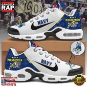 NCAA Custom Name Navy Midshipmen Football Mascot Symbol Air Max Plus Shoes Running Sneakers