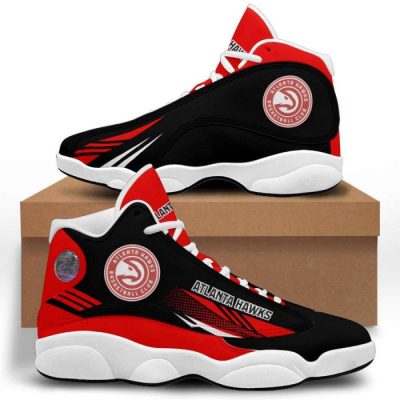 NBA Atlanta Hawks Black Red Air Jordan 13 Shoes, Best Gift For Men And Women