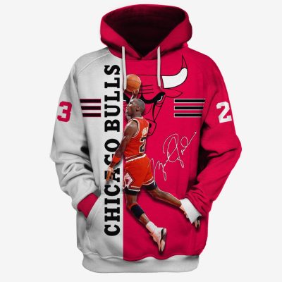 NBA Chicago Bulls Michael Jordan #23 Pullover Hoodie V13