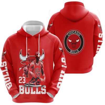 NBA Chicago Bulls Michael Jordan #23 Pullover Hoodie V13