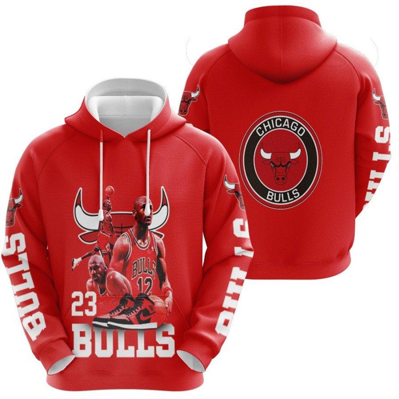 NBA Chicago Bulls Michael Jordan #23 Pullover Hoodie V13 NBA Chicago Bulls Michael Jordan #23 Pullover Hoodie V13
