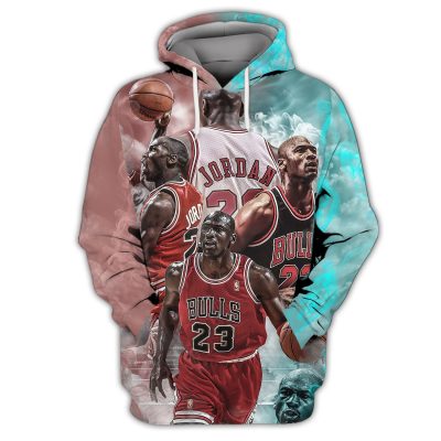 NBA Chicago Bulls Michael Jordan Player Pullover Hoodie