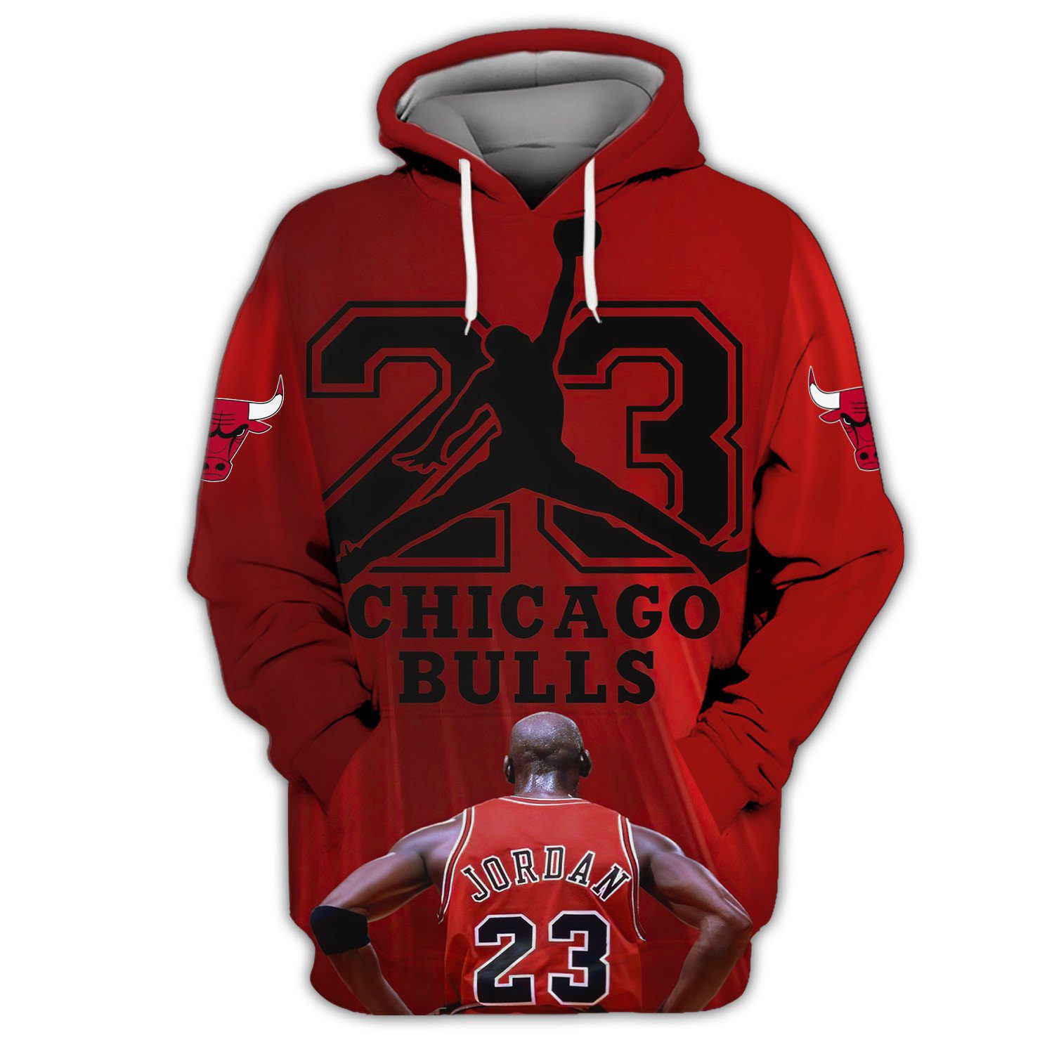 NBA Chicago Bulls Michael Jordan Red Pullover Hoodie NBA Chicago Bulls Michael Jordan Red Pullover Hoodie