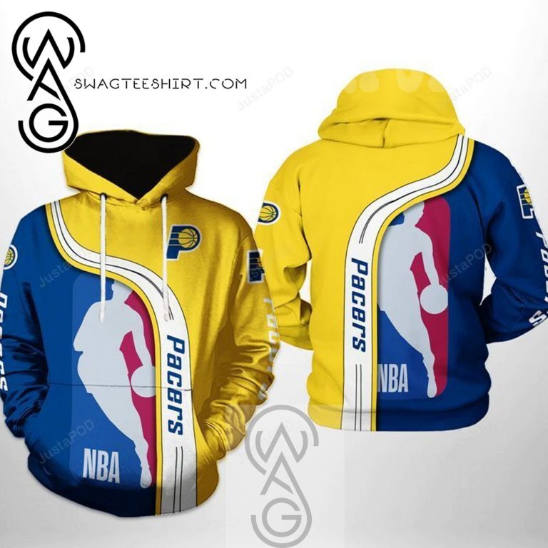 NBA Indiana Pacers Gold Blue Highway Pullover Hoodie NBA Indiana Pacers Gold Blue Highway Pullover Hoodie