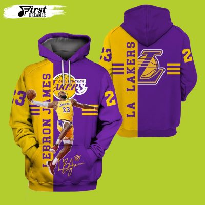 NBA Los Angeles Lakers Lebron James #23 Pullover Hoodie V2