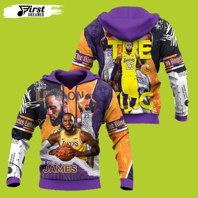 NBA Los Angeles Lakers Lebron James #23 Pullover Hoodie V5