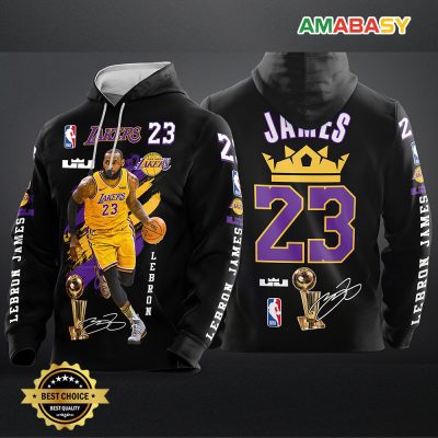 NBA Los Angeles Lakers Lebron James #23 Pullover Hoodie V6
