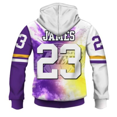 NBA Los Angeles Lakers Lebron James #23 Pullover Hoodie V7