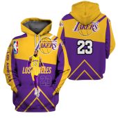 NBA Los Angeles Lakers Lebron James #23 Pullover Hoodie V8