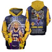 NBA Los Angeles Lakers Lebron James #23 Pullover Hoodie V9