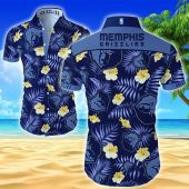 NBA Memphis Grizzlies Tropical Flowers Hawaiian Shirt