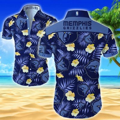 NBA Memphis Grizzlies Tropical Flowers Hawaiian Shirt