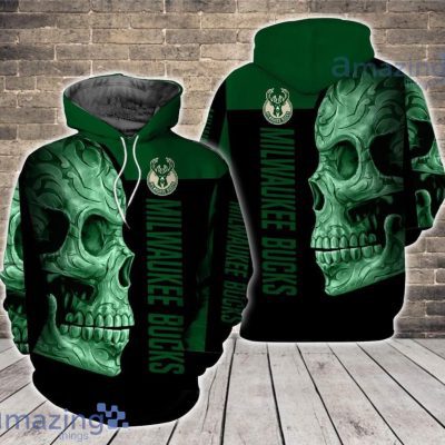NBA Milwaukee Bucks Skull Halloween Pullover Hoodie