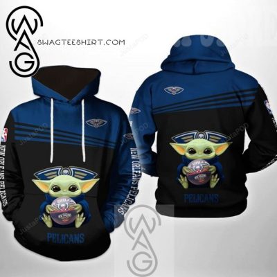 NBA New Orleans Pelicans Baby Yoda Pullover Hoodie