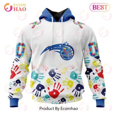 NBA Orlando Magic Custom Name Number Autism Awareness Pullover Hoodie