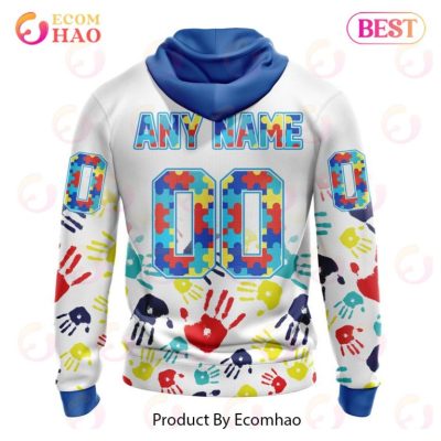 NBA Orlando Magic Custom Name Number Autism Awareness Pullover Hoodie