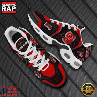 NFL Custom Name Nc State Wolfpack Max Plus Shoes - Running Sneakers
