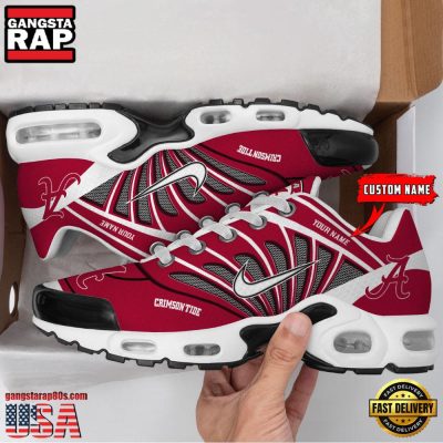 NCAA Alabama Crimson Tide Sport Football Logo Custom Name Air Max Plus Shoes Running Sneakers