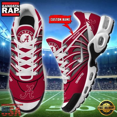 NCAA Alabama Crimson Tide Sport Football Logo Custom Name Air Max Plus Shoes Running Sneakers