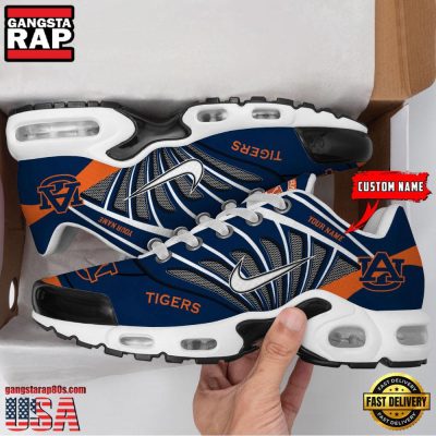 NCAA Auburn Tigers Sport Football Logo Custom Name Air Max Plus Shoes Running Sneakers