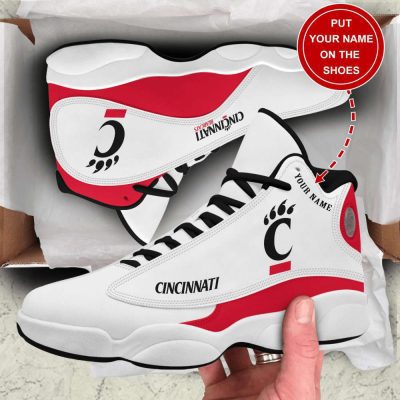 NCAA Cincinnati Bearcats Custom Name White Air Jordan 13 Shoes For Men And Women