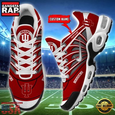 NCAA Indiana Hoosiers Sport Football Logo Custom Name Air Max Plus Shoes Running Sneakers