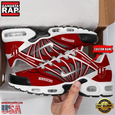 NCAA Indiana Hoosiers Sport Football Logo Custom Name Air Max Plus Shoes Running Sneakers