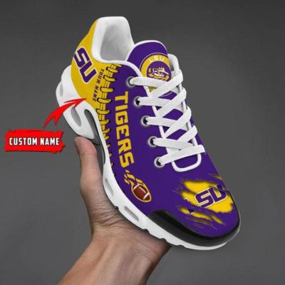 NCAA LSU Tigers Football Custom New Design Air Max Plus Shoes Running Sneakers