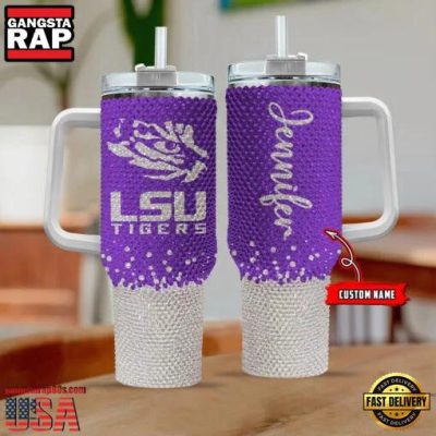 NCAA LSU Tigers Custom Name Stanley Diamond Tumbler 40oz