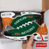 NCAA Miami Hurricanes Football Custom New Design Air Max Plus Shoes Running Sneakers