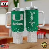 NCAA Miami Hurricanes Custom Name Stanley Diamond Tumbler 40oz