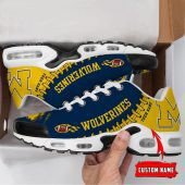NCAA Michigan Wolverines Football Custom New Design Air Max Plus Shoes Running Sneakers