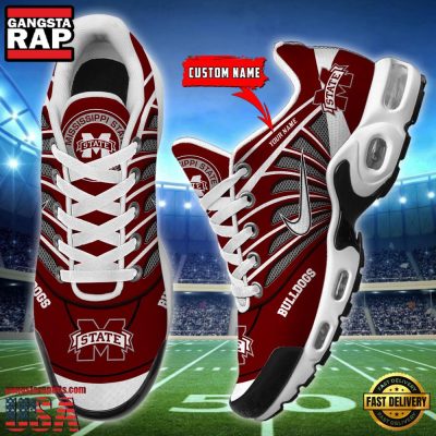 NCAA Mississippi State Bulldogs Sport Football Logo Custom Name Air Max Plus Shoes Running Sneakers