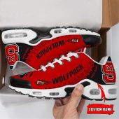 NCAA NC State Wolfpack Football Custom New Design Air Max Plus Shoes Running Sneakers