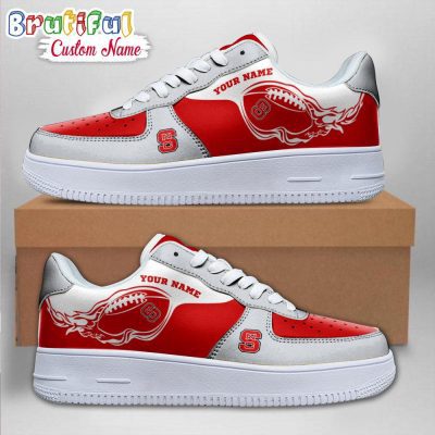 NCAA North Carolina State Wolfpack Sporty Air Force 1 Shoes Sneaker
