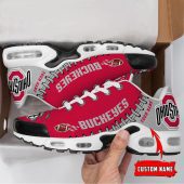 NCAA Ohio State Buckeyes Football Custom New Design Air Max Plus Shoes Running Sneakers