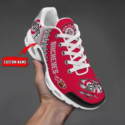 NCAA Ohio State Buckeyes Football Custom New Design Air Max Plus Shoes Running Sneakers