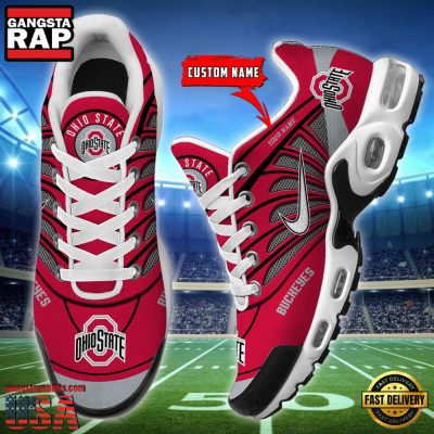 NCAA Ohio State Buckeyes Sport Football Logo Custom Name Air Max Plus Shoes Running Sneakers