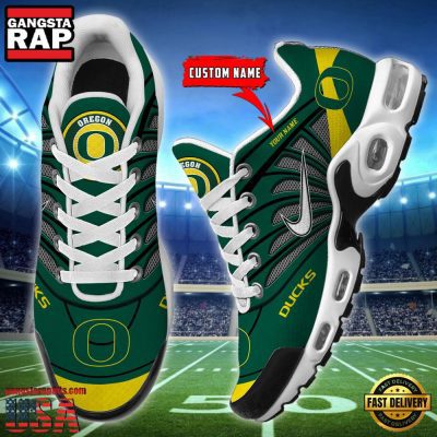 NCAA Oregon Ducks Sport Football Logo Custom Name Air Max Plus Shoes Running Sneakers