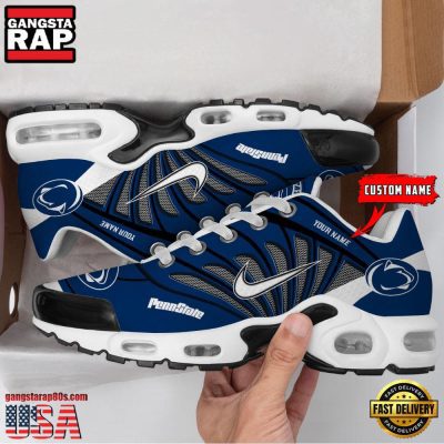 NCAA Penn State Nittany Lions Sport Football Logo Custom Name Air Max Plus Shoes Running Sneakers