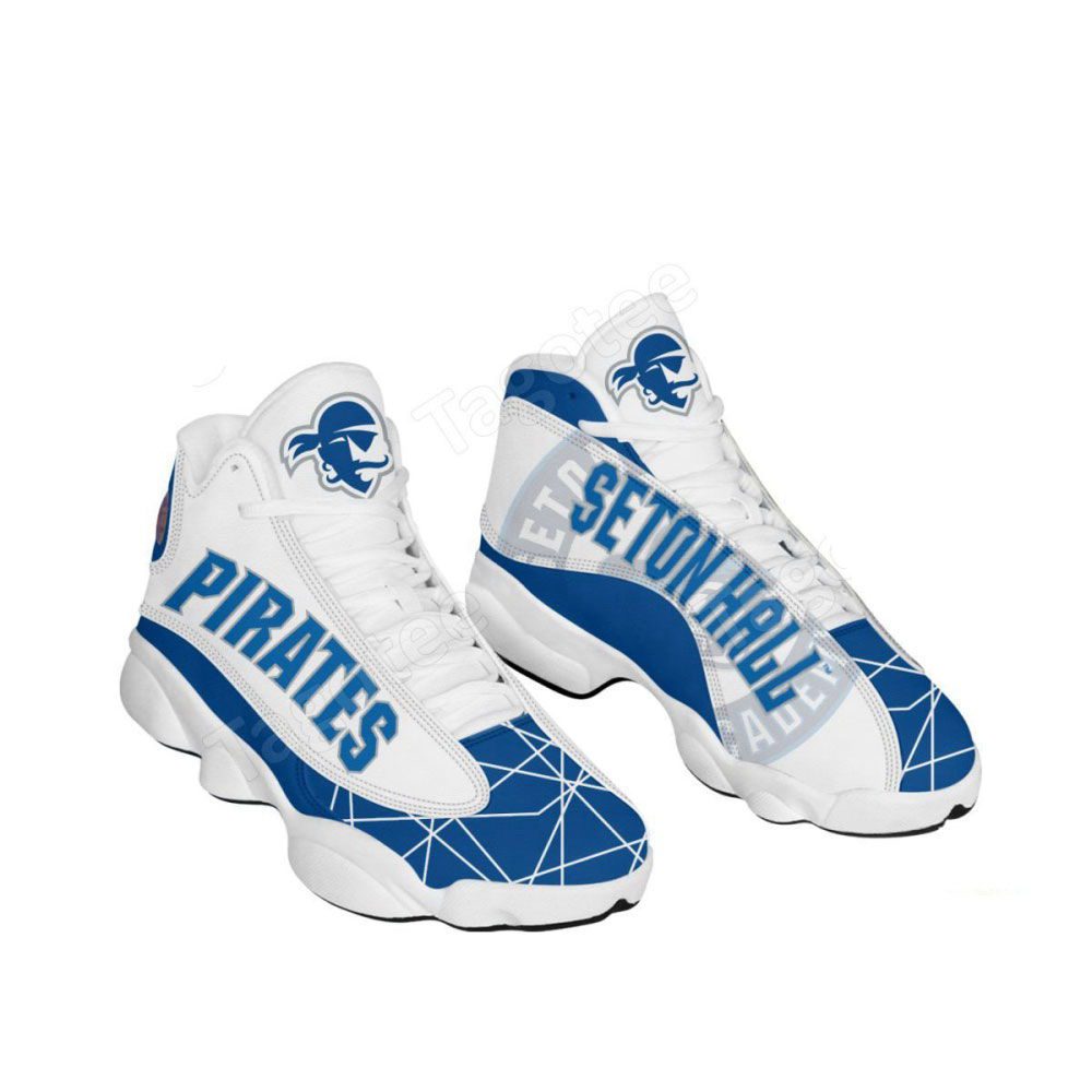 NCAA Seton Hall Pirates Logo Air Jordan 13 Shoes, Best Gift For Men And Women NCAA Seton Hall Pirates Logo Air Jordan 13 Shoes, Best Gift For Men And Women