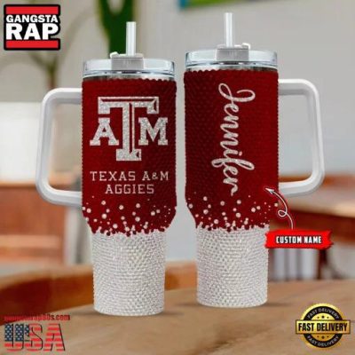 NCAA Texas AM Aggies Custom Name Stanley Diamond Tumbler 40oz
