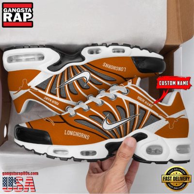NCAA Texas Longhorns Sport Football Logo Custom Name Air Max Plus Shoes Running Sneakers