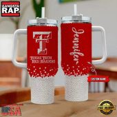 NCAA Texas Tech Red Raiders Custom Name Stanley Diamond Tumbler 40oz