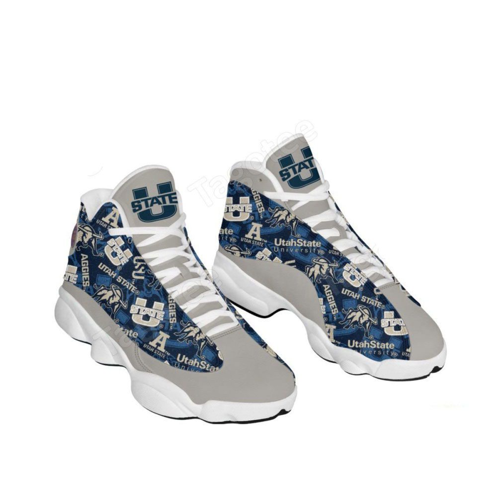 NCAA Utah State Aggies Logo Air Jordan 13 Shoes, Best Gift For Men And Women NCAA Utah State Aggies Logo Air Jordan 13 Shoes, Best Gift For Men And Women