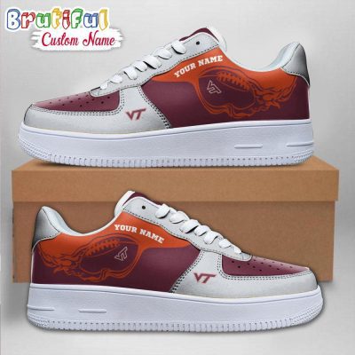 NCAA Virginia Tech Hokies Sporty Air Force 1 Shoes Sneaker